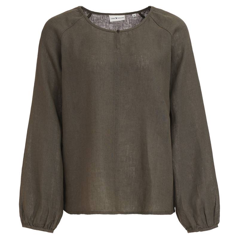 Damen Leinen-Bluse unifarben von Gina