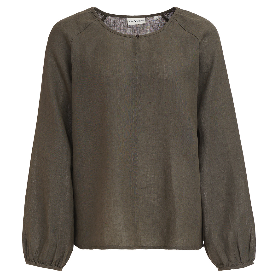 Damen Leinen-Bluse unifarben von Gina