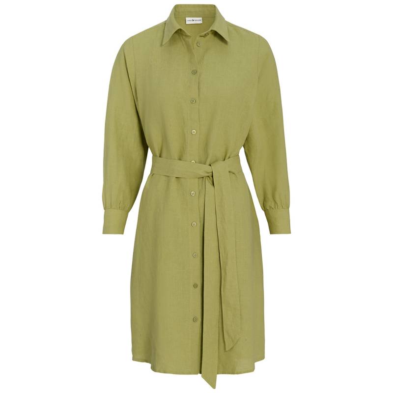 Damen Leinen-Hemdkleid mit Bindeband von Gina