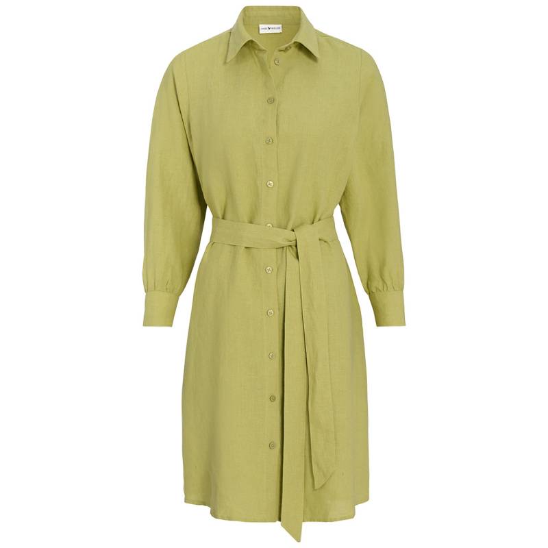 Damen Leinen-Hemdkleid mit Bindeband von Gina