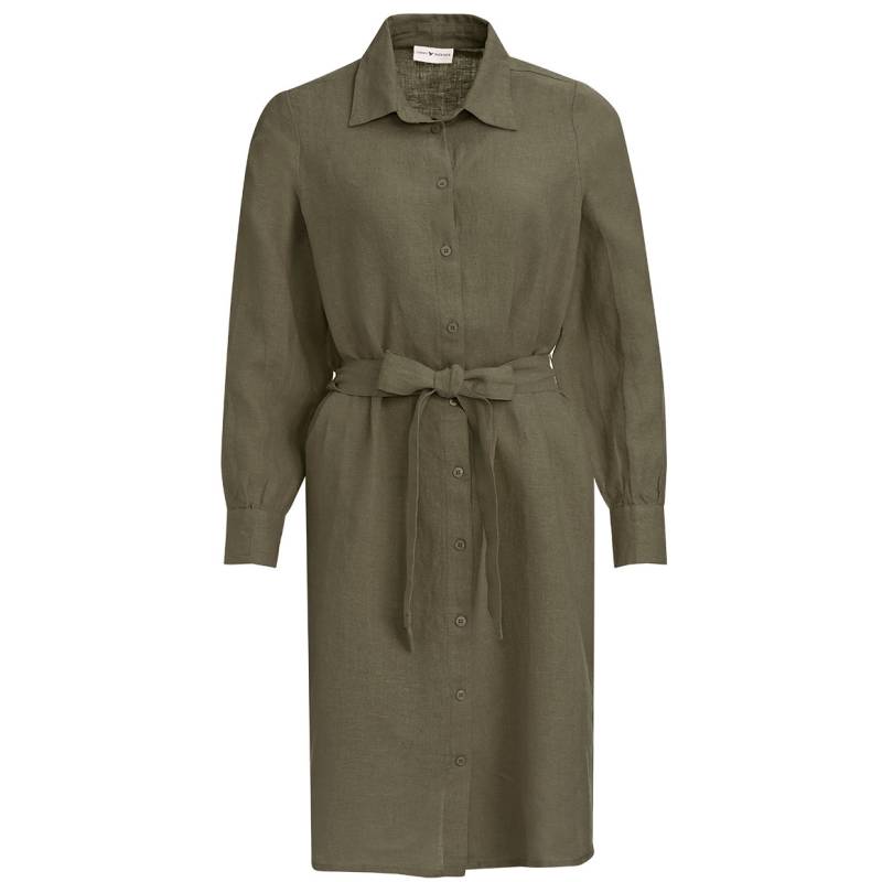 Damen Leinen-Hemdkleid mit Bindeband von Gina