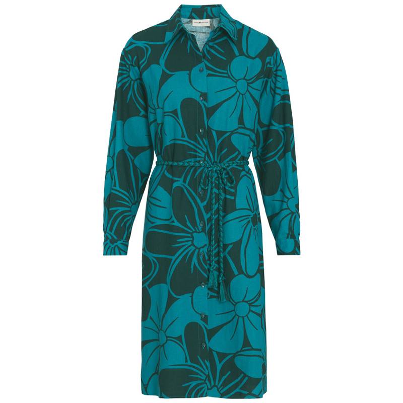 Damen Leinen-Hemdkleid mit Blumen-Allover Damen Leinen-Hemdkleid mit Blumen-Allover von Gina