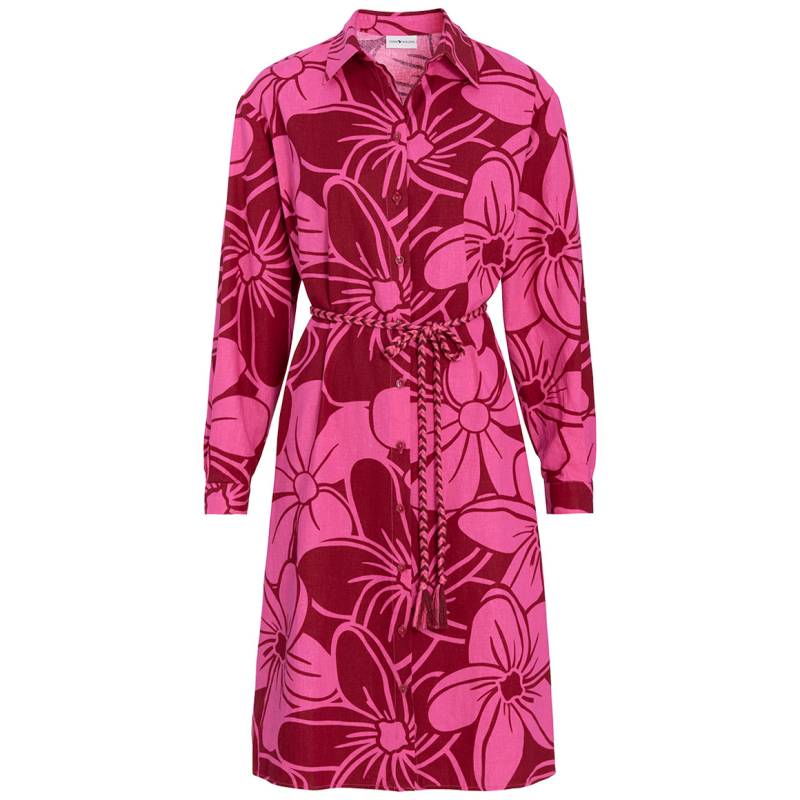 Damen Leinen-Hemdkleid mit Blumen-Allover von Gina