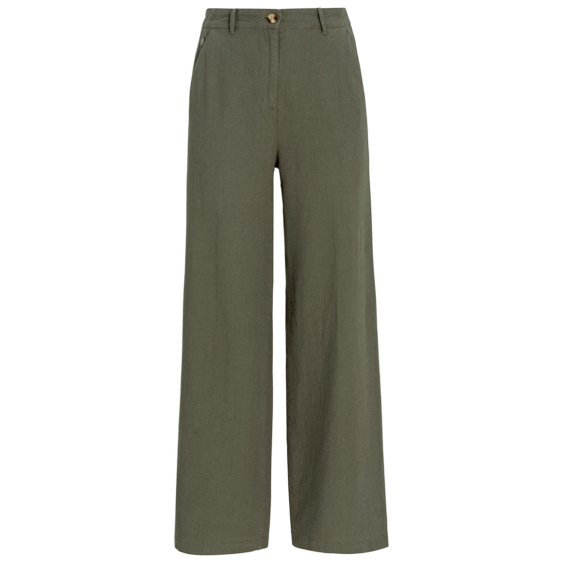 Damen Leinen-Hose in Unifarben von Gina