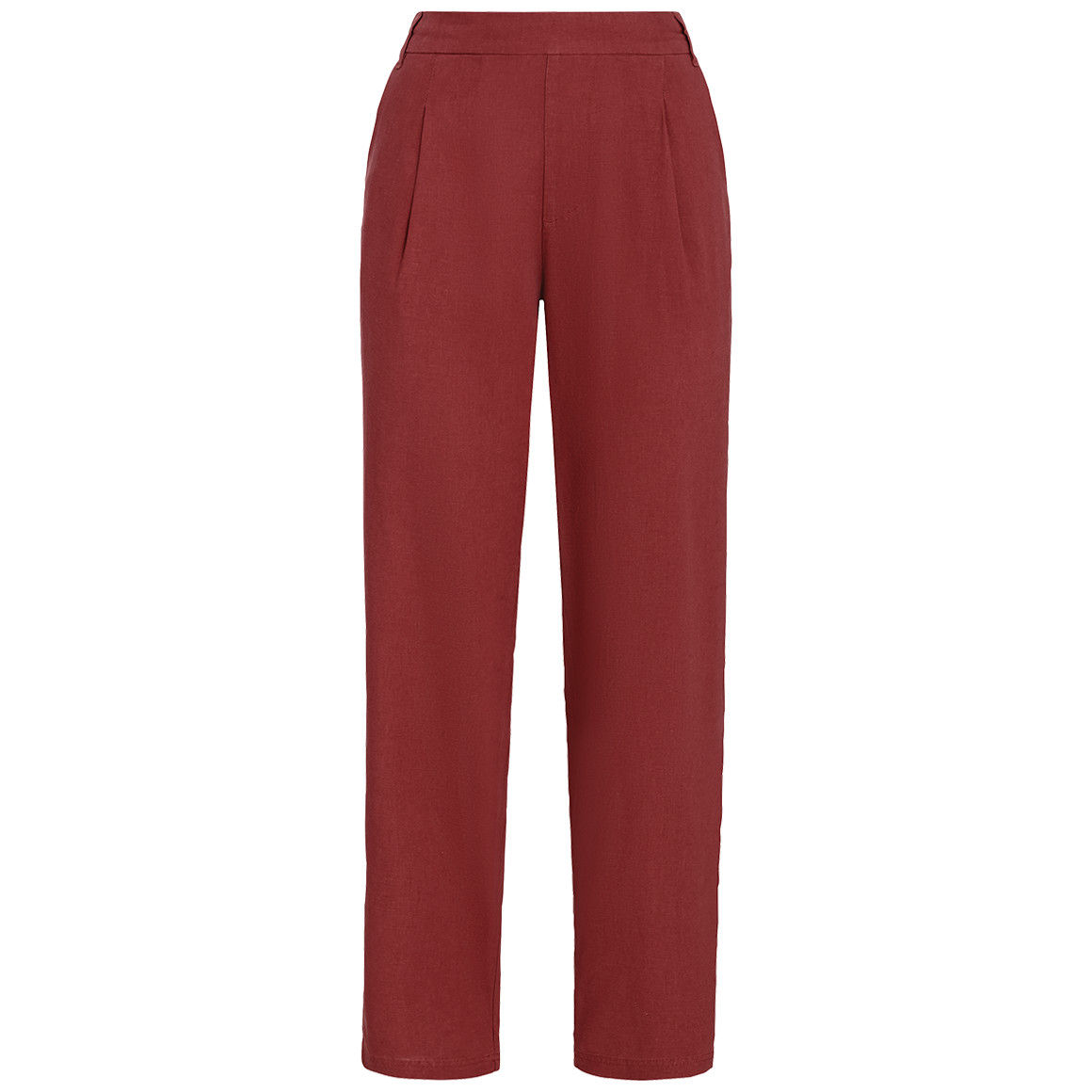 Damen Leinen-Jogpants in Unifarben von Gina