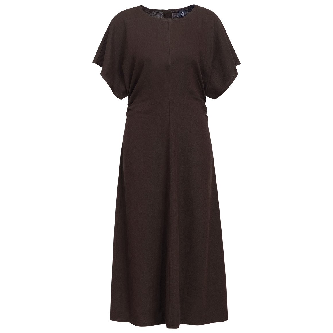 Damen Leinen-Kleid mit kurzen Ärmeln von Gina