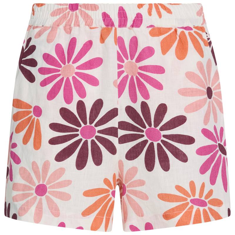 Damen Leinen-Shorts mit Blumen-Print von Gina