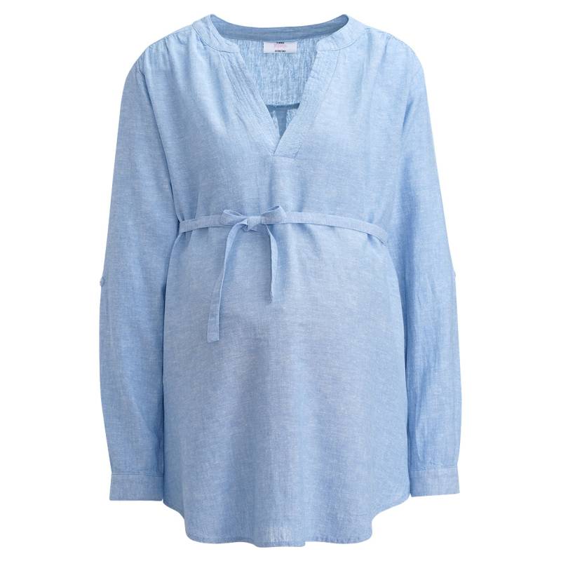 Damen Leinen-Umstands-Bluse unifarben von Gina