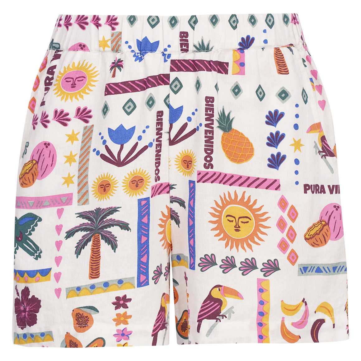 Damen Leinenshorts mit Allover-Print Damen Leinenshorts mit Allover-Print von Gina