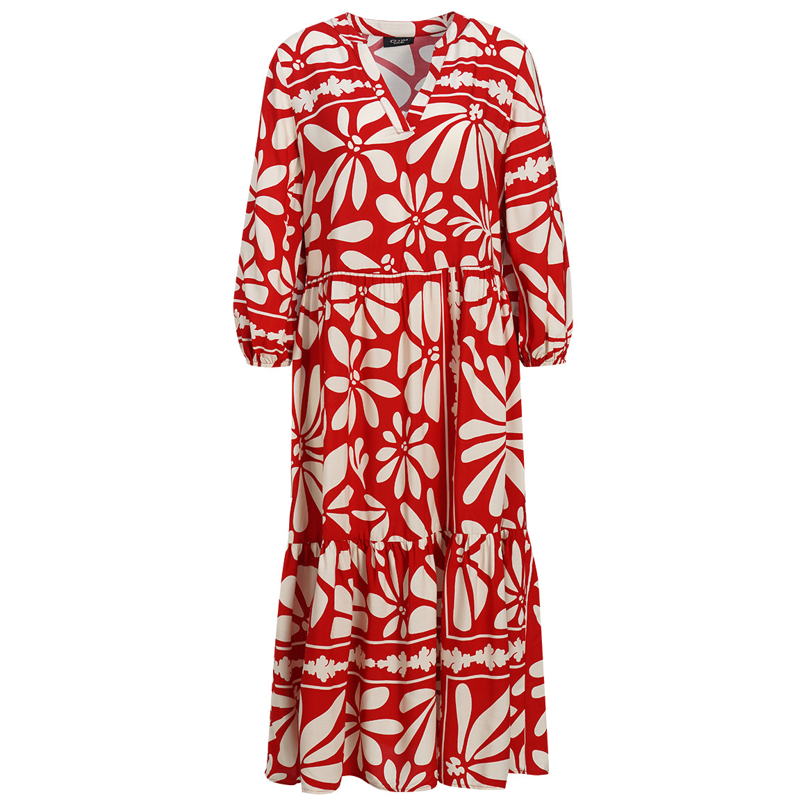 Damen Maxikleid mit Allover-Muster Damen Maxikleid mit Allover-Muster von Gina