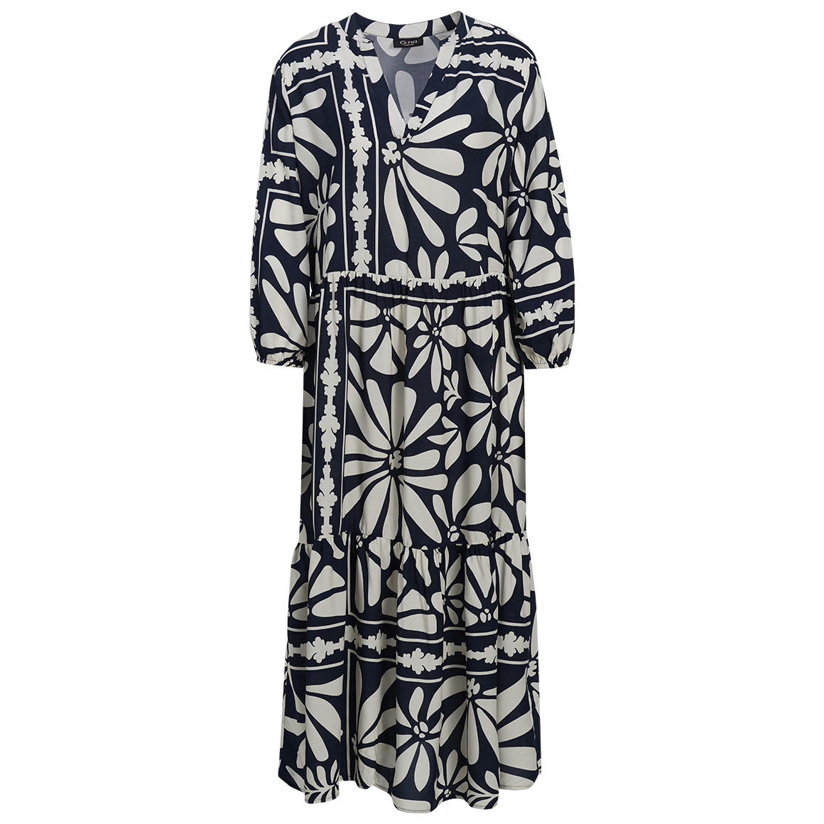 Damen Maxikleid mit Allover-Muster Damen Maxikleid mit Allover-Muster von Gina