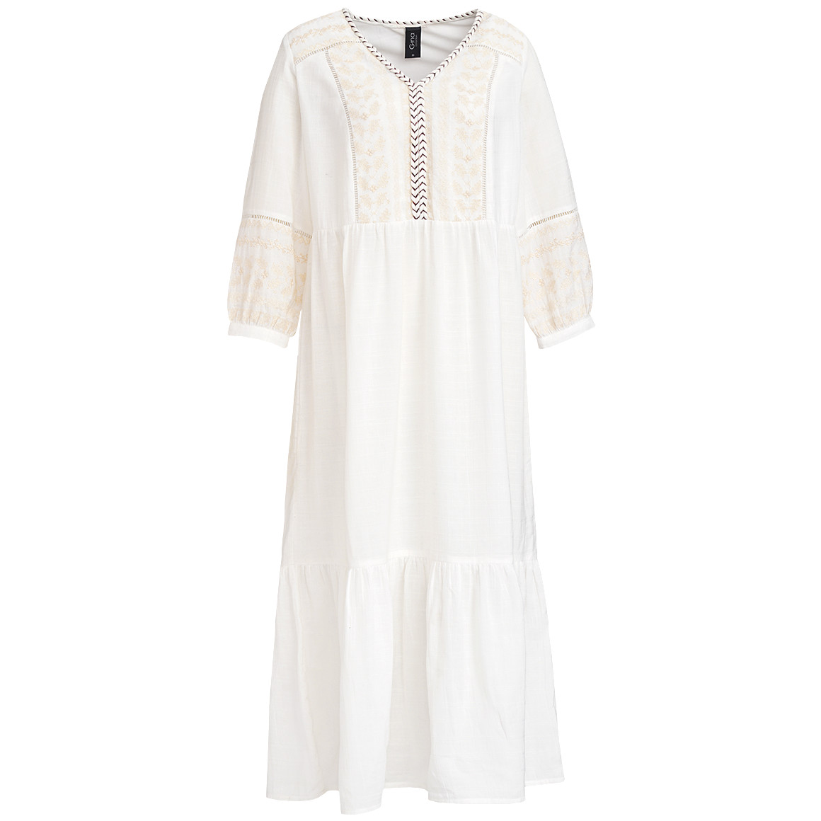 Damen Maxikleid mit Stickerei von Gina