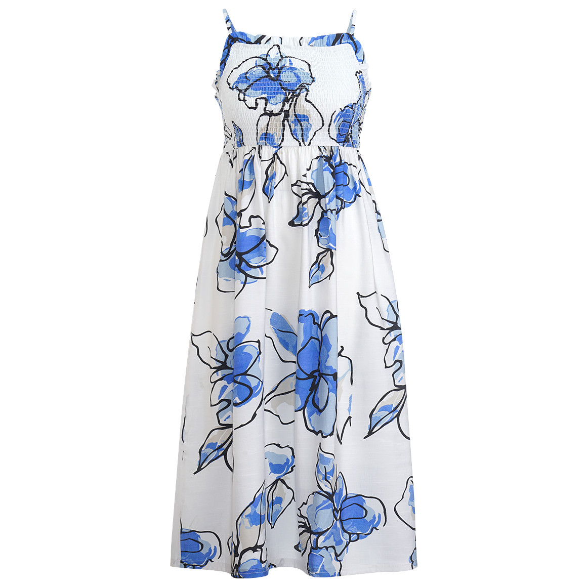 Damen Midi-Kleid mit floralem Print von Gina
