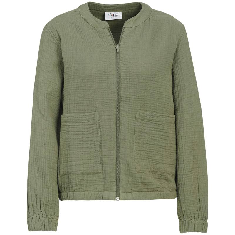 Damen Musselin-Blouson mit zwei Taschen von Gina