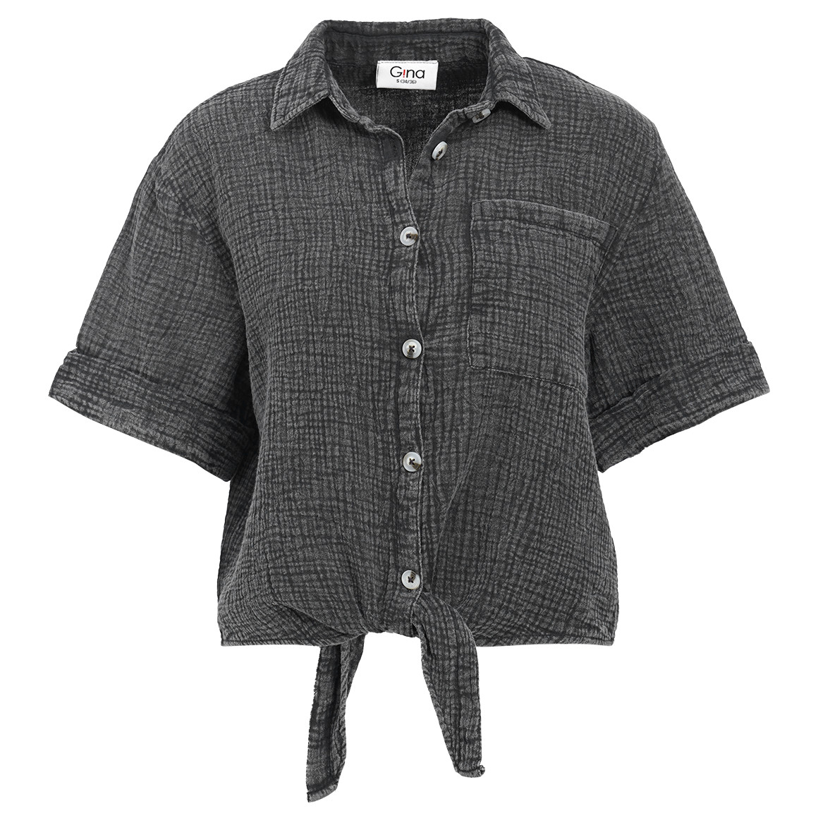 Damen Musselin-Bluse mit Brusttasche Damen Musselin-Bluse mit Brusttasche von Gina