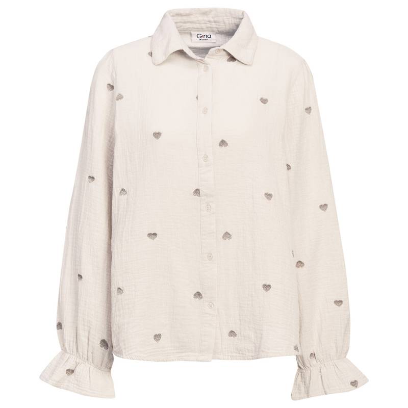 Damen Musselin-Bluse mit Herz-Stickerei Damen Musselin-Bluse mit Herz-Stickerei von Gina