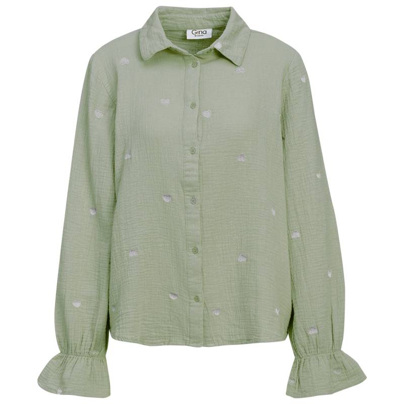 Damen Musselin-Bluse mit Herz-Stickerei Damen Musselin-Bluse mit Herz-Stickerei von Gina
