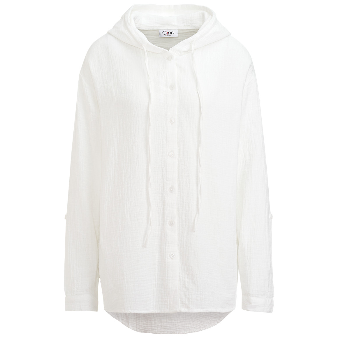 Damen Musselin-Bluse mit Kapuze von Gina