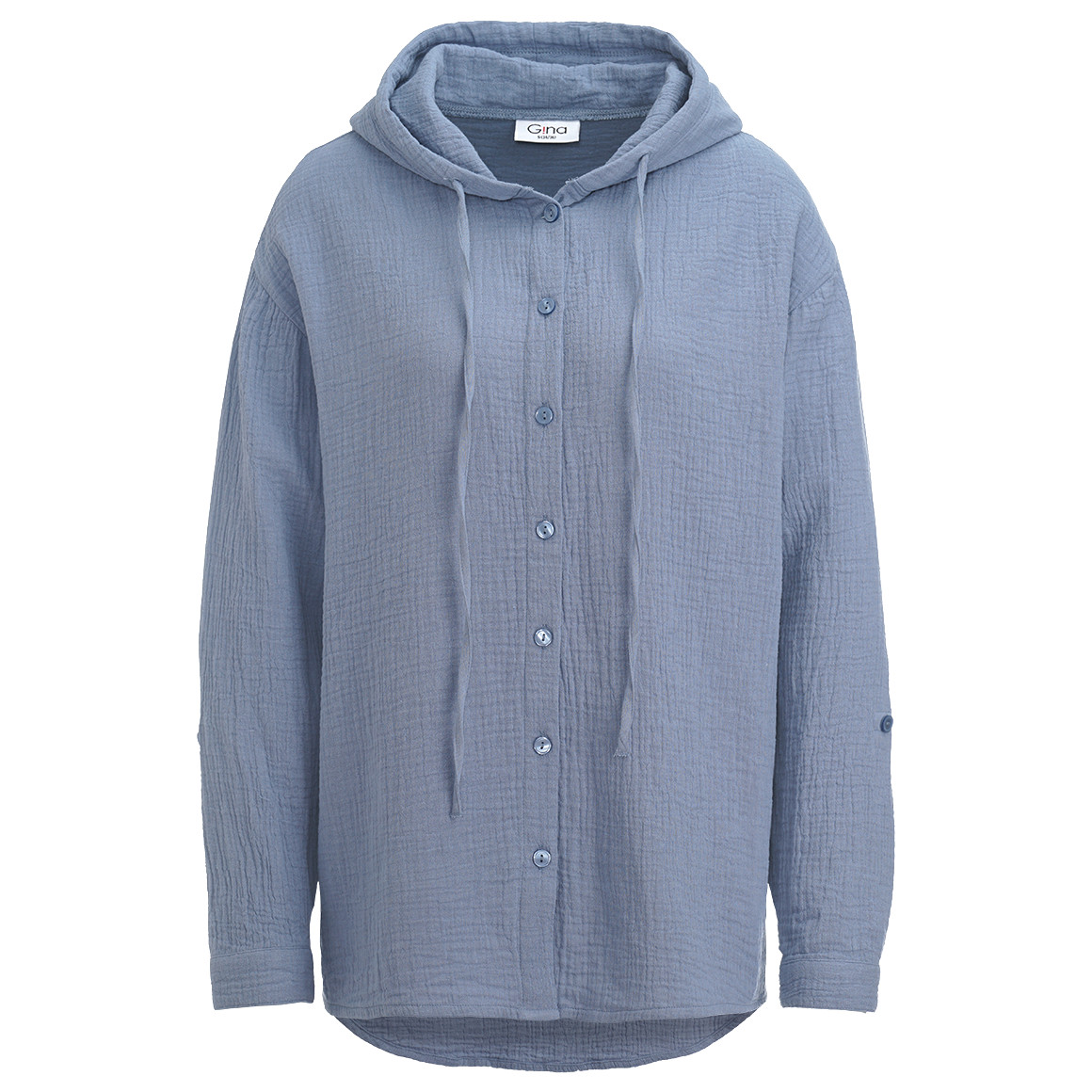 Damen Musselin-Bluse mit Kapuze von Gina