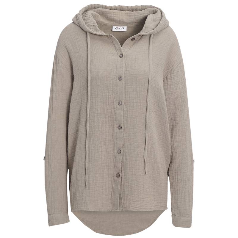 Damen Musselin-Bluse mit Kapuze von Gina