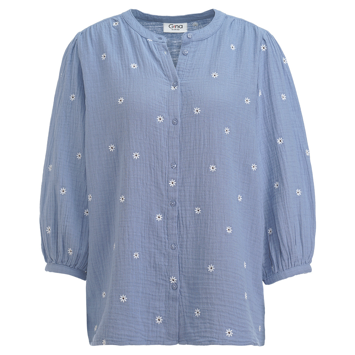 Damen Musselin-Bluse mit Stickerei von Gina