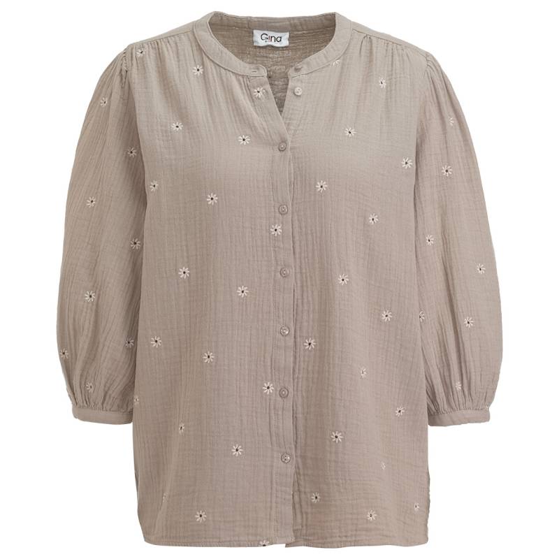 Damen Musselin-Bluse mit Stickerei von Gina
