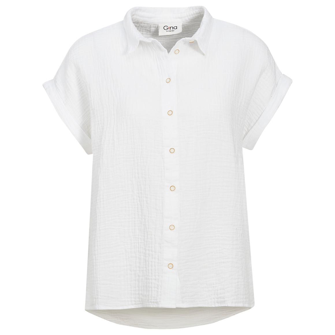 Damen Musselin-Bluse mit fixierten Turn-Ups Damen Musselin-Bluse mit fixierten Turn-Ups von Gina