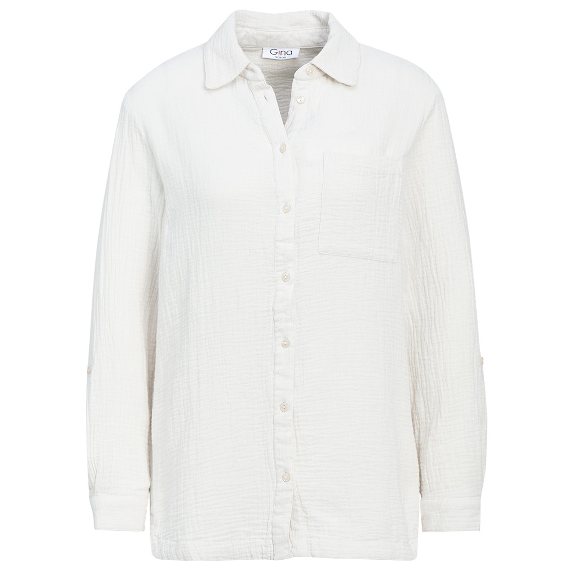 Damen Musselin-Bluse unifarben von Gina