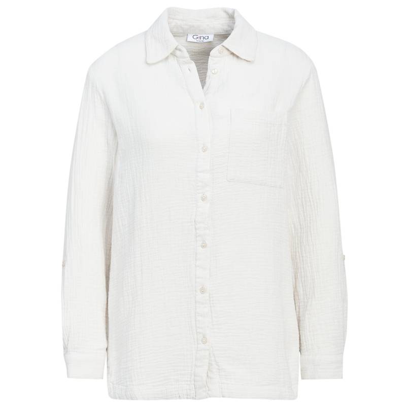 Damen Musselin-Bluse unifarben von Gina