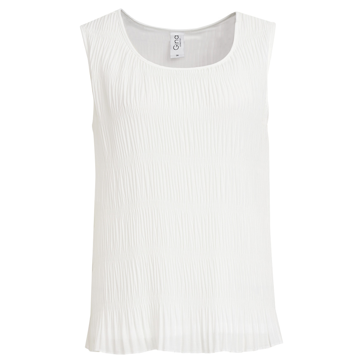 Damen Plissee-Top in Unifarben von Gina