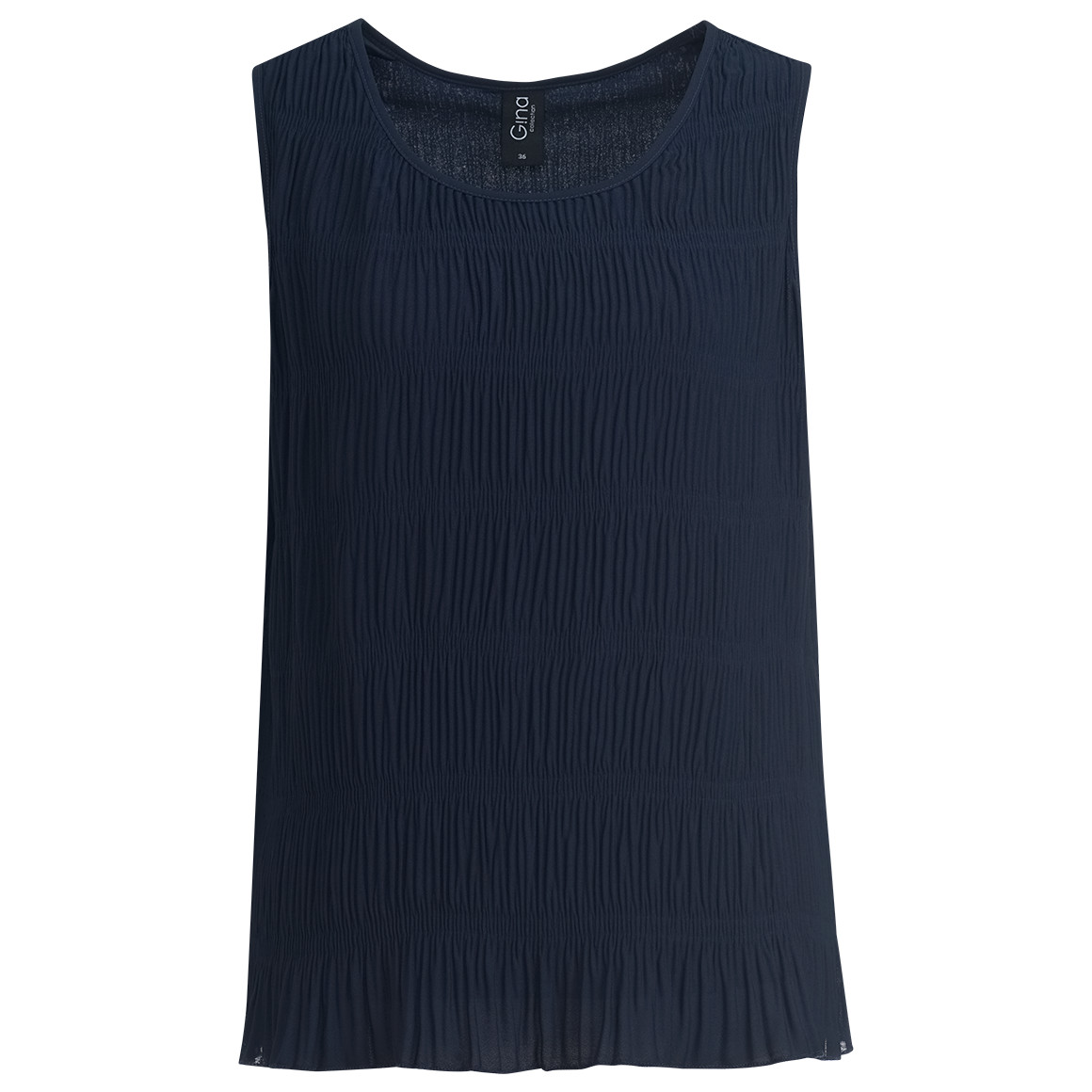 Damen Plissee-Top in Unifarben von Gina