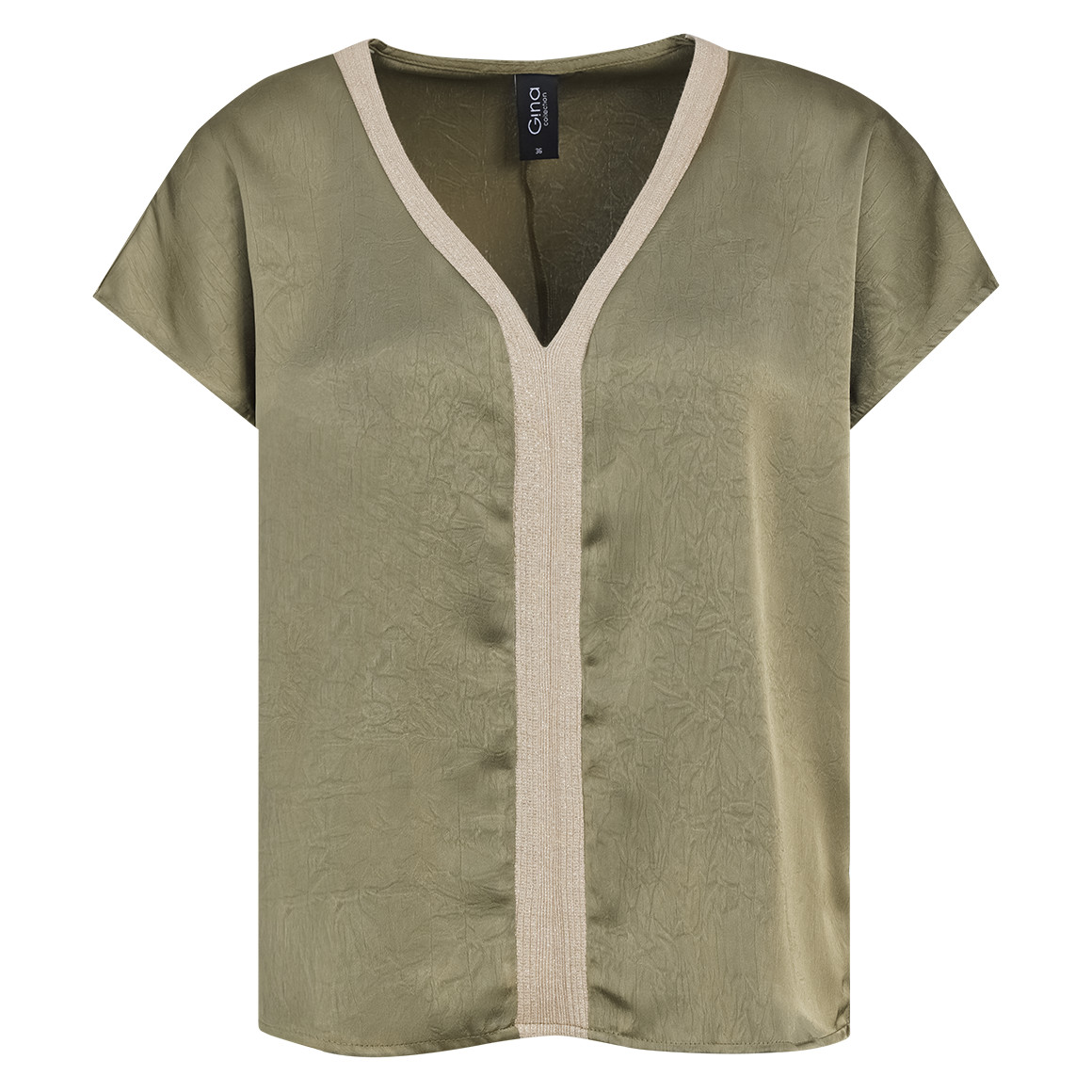 Damen Satin-Bluse mit Effektgarn Damen Satin-Bluse mit Effektgarn von Gina