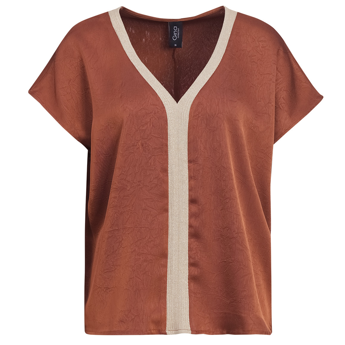 Damen Satin-Bluse mit Effektgarn Damen Satin-Bluse mit Effektgarn von Gina