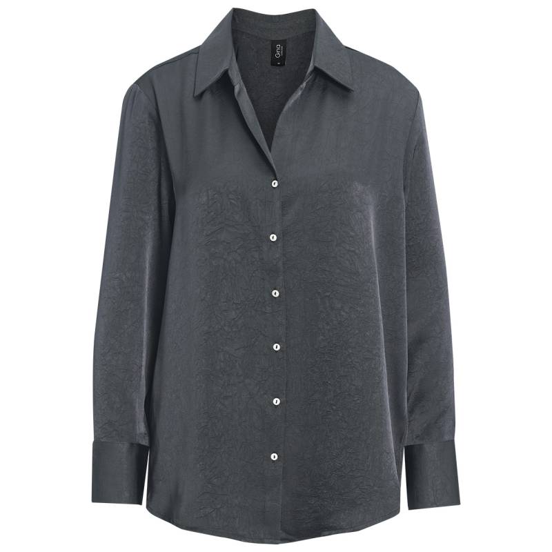 Damen Satinbluse mit Knopfleiste von Gina