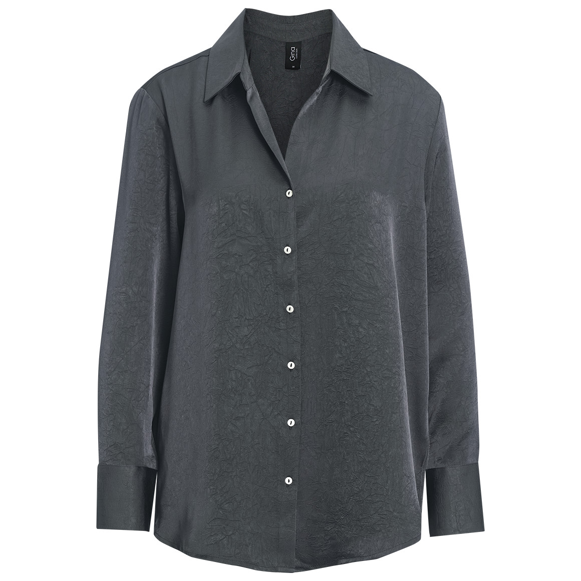 Damen Satinbluse mit Knopfleiste von Gina