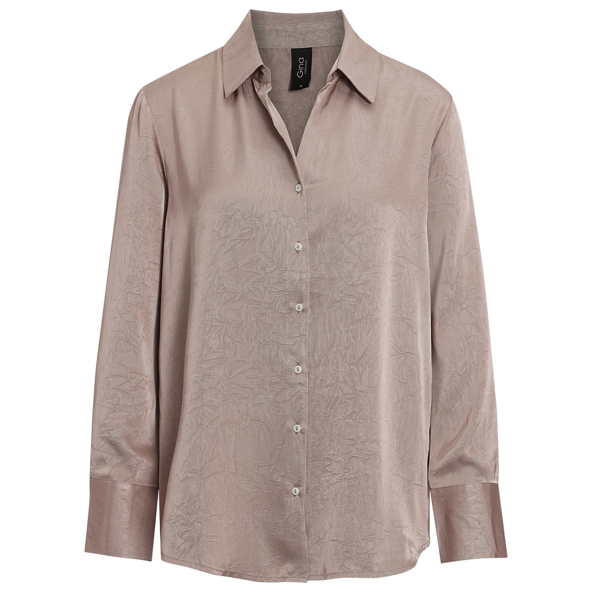 Damen Satinbluse mit Knopfleiste von Gina