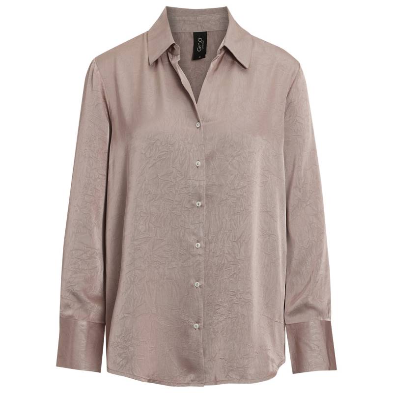 Damen Satinbluse mit Knopfleiste von Gina