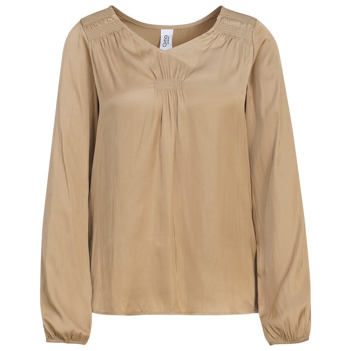 Damen Satinbluse mit Raffung Damen Satinbluse mit Raffung von Gina