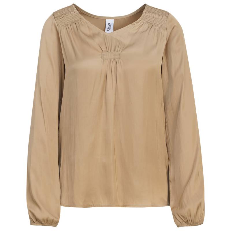 Damen Satinbluse mit Raffung Damen Satinbluse mit Raffung von Gina