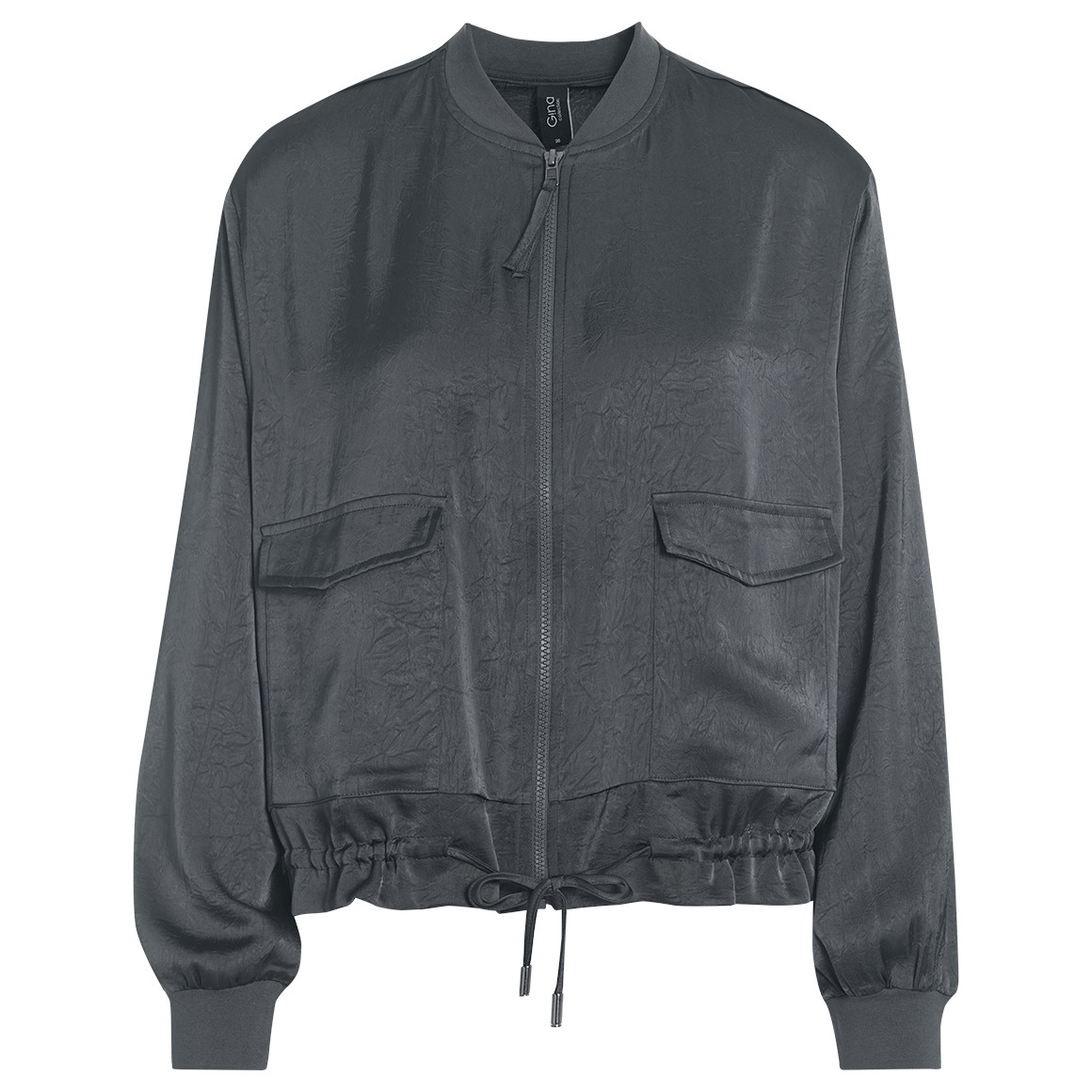 Damen Satinjacke mit Reißverschluss von Gina