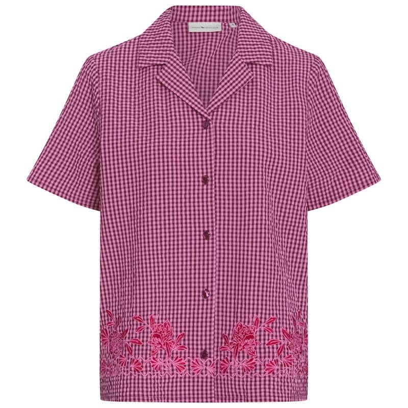 Damen Seersucker-Bluse mit Stickerei Damen Seersucker-Bluse mit Stickerei von Gina