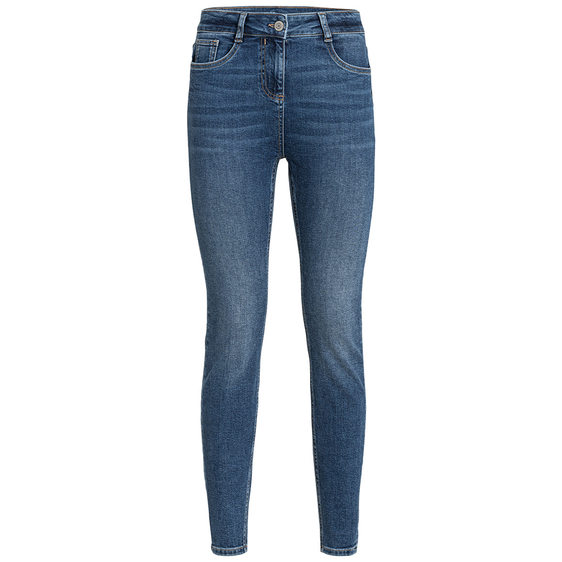 Damen Skinny-Jeans mit Used-Waschung von Gina