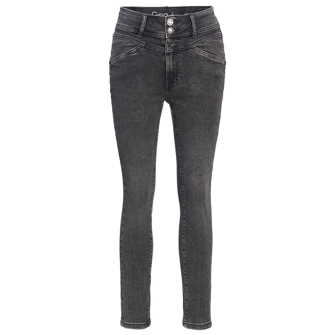 Damen Skinny-Jeans mit Used-Waschung von Gina