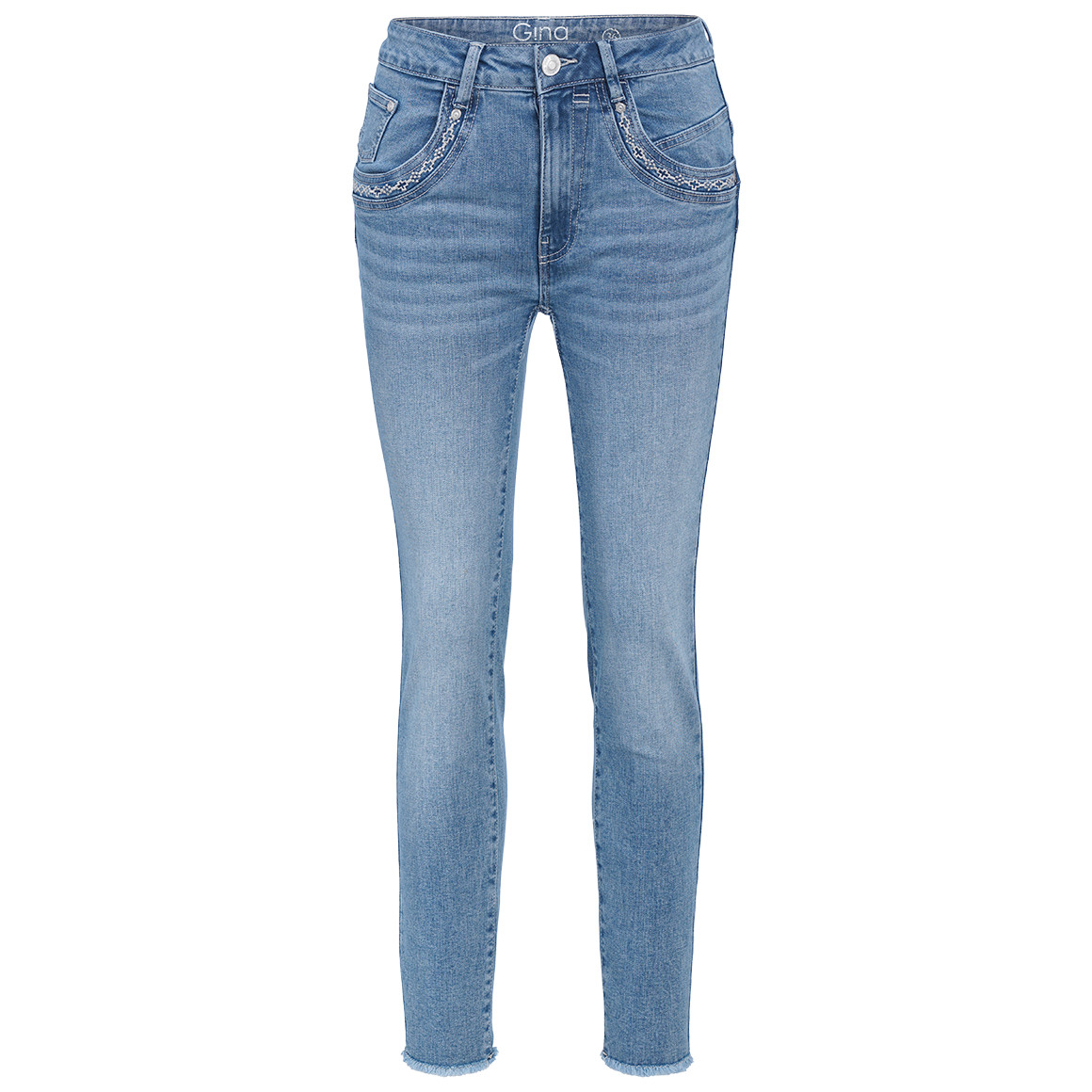 Damen Slim-Jeans mit Used-Waschung Damen Slim-Jeans mit Used-Waschung von Gina