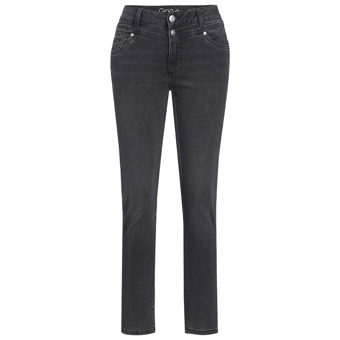 Damen Slim-Jeans mit zwei Knöpfen Damen Slim-Jeans mit zwei Knöpfen von Gina