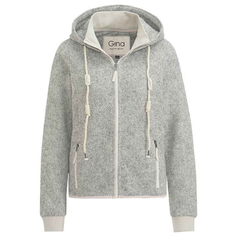 Damen Strickfleece-Jacke mit Kapuze von Gina