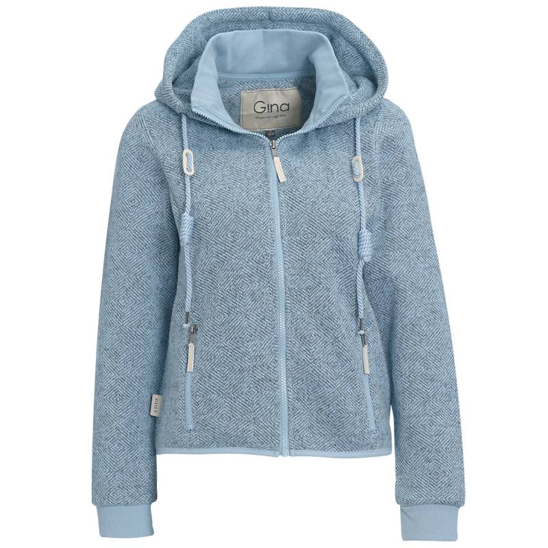 Damen Strickfleece-Jacke mit Kapuze von Gina