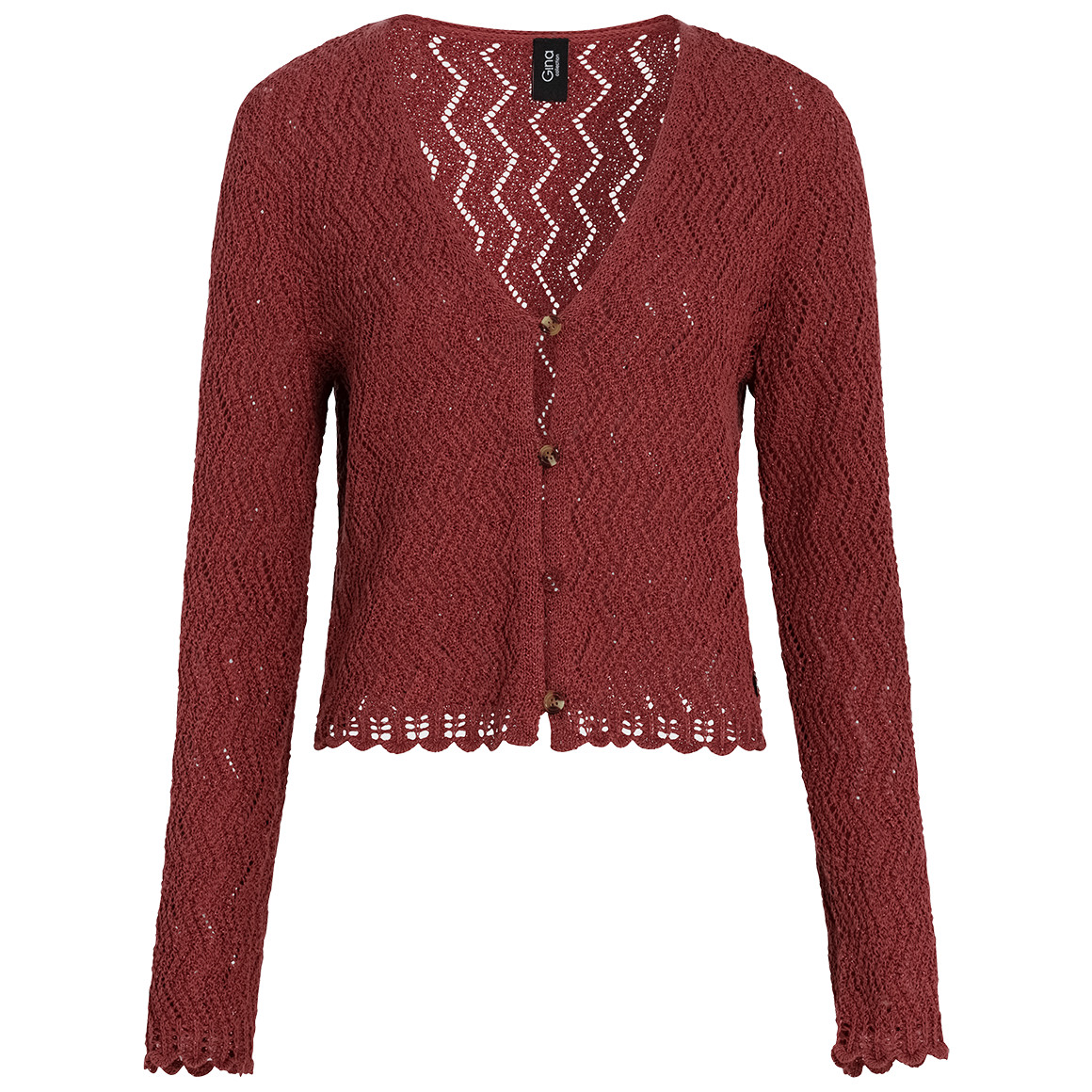 Damen Strickjacke mit Effektgarn Damen Strickjacke mit Effektgarn von Gina