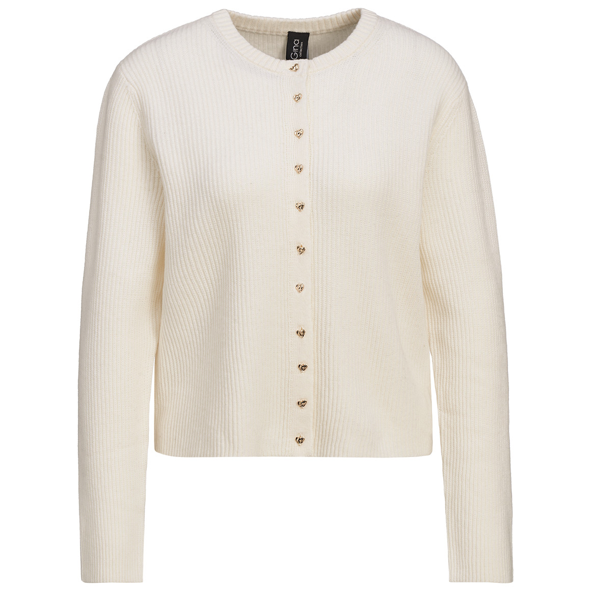 Damen Strickjacke mit Herzknöpfen Damen Strickjacke mit Herzknöpfen von Gina