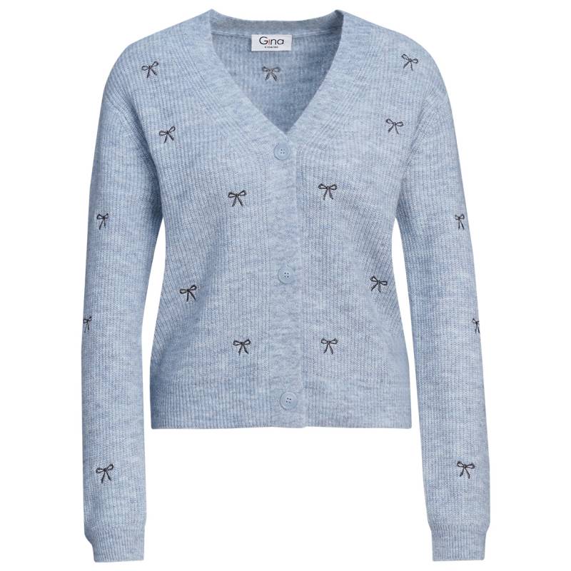 Damen Strickjacke mit Schleifen-Allover von Gina